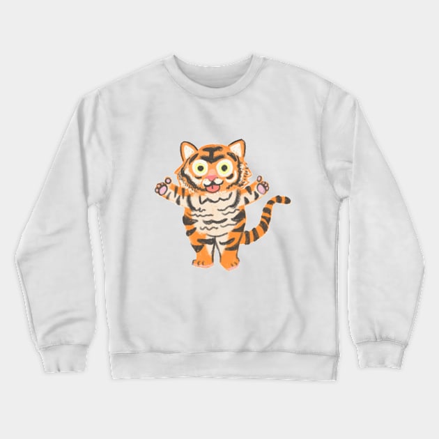 The Happy Tiger Crewneck Sweatshirt by GG Raven Works